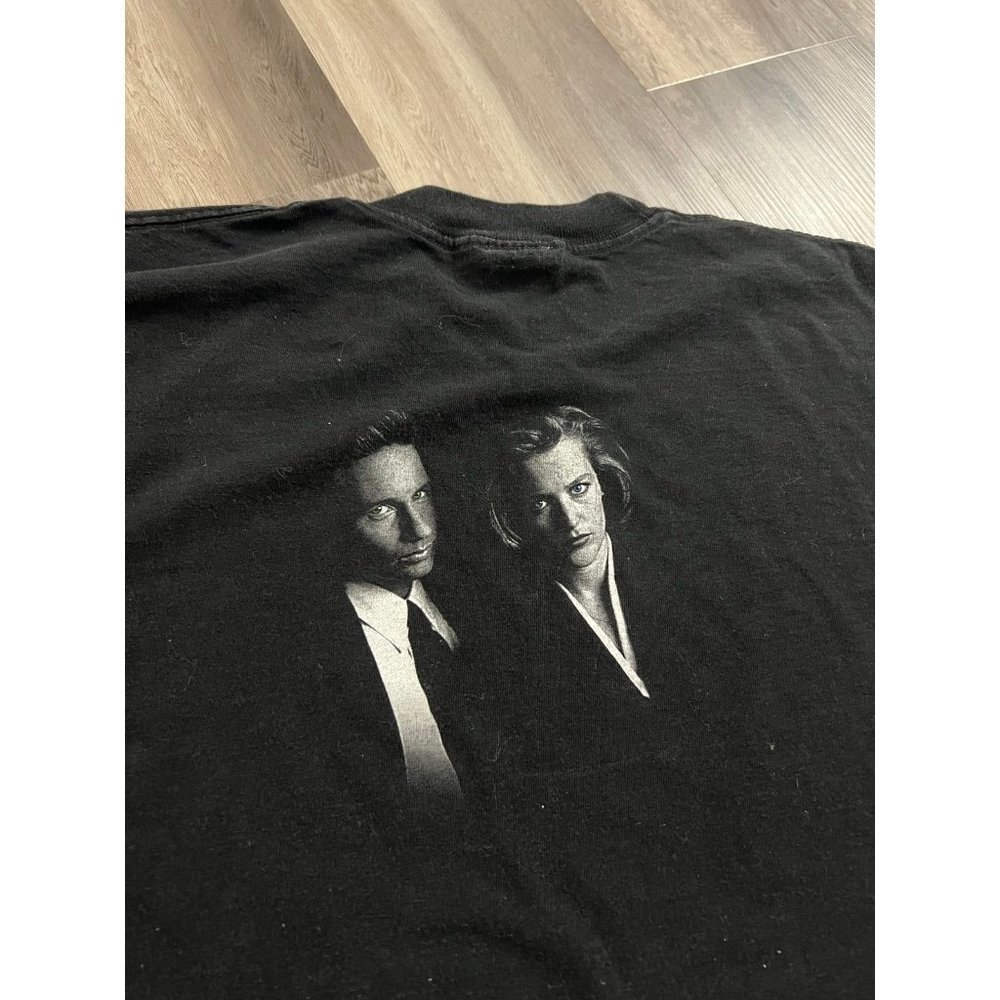 Vintage X-Files Mens XL Shirt Stanley Desantis Short Sleeve Black